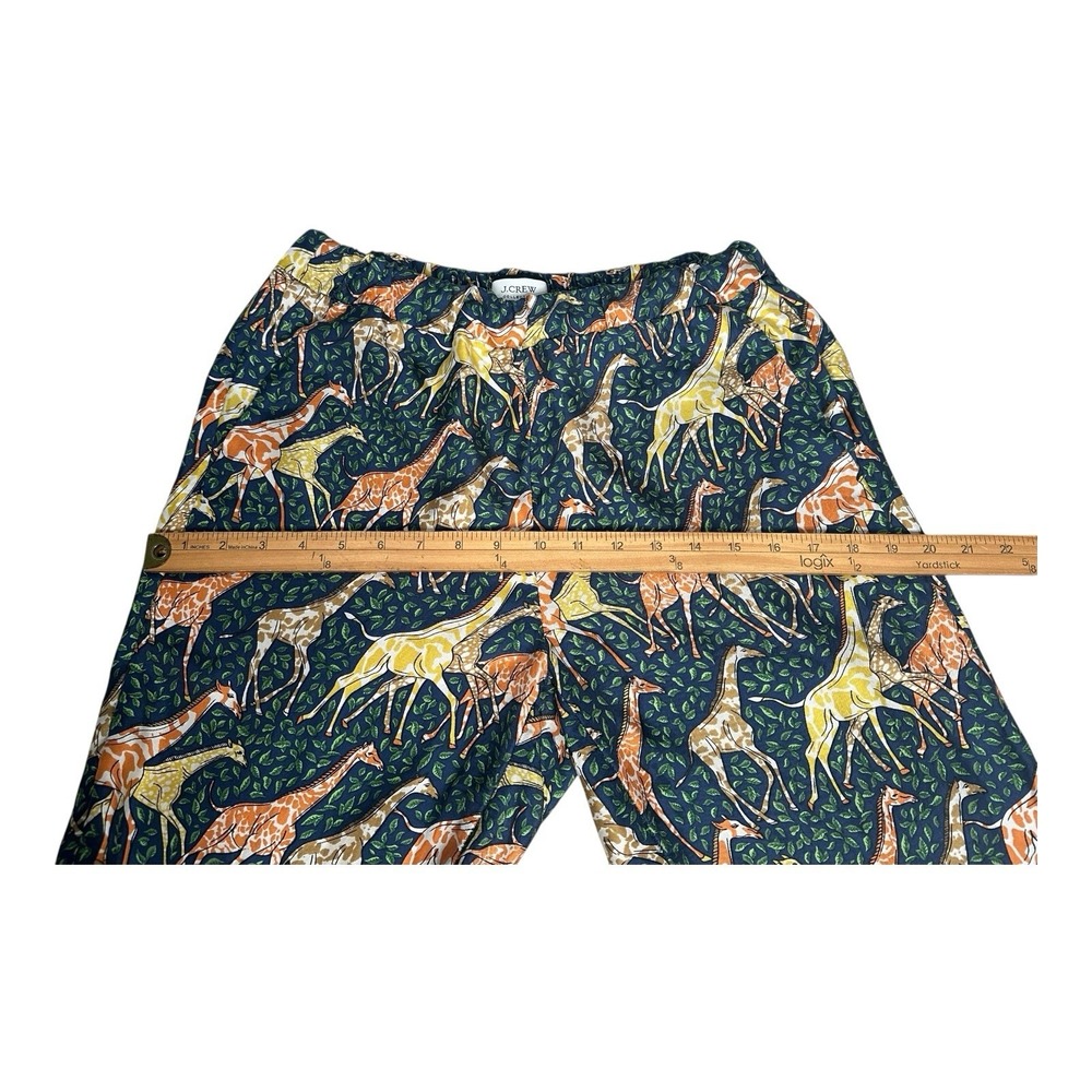 J CREW Women Pull On SilkTwill Pant in Giraffes Print Size S/M - Picture 9 of 16